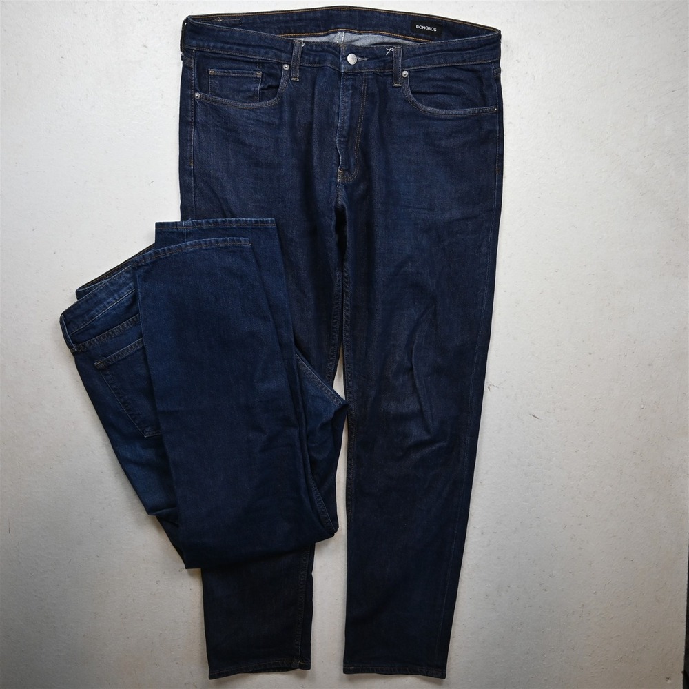 Lot 2 Bonobos 38x34 Medium Dark Wash Denim Athletic Fit Tapered Mens Jeans